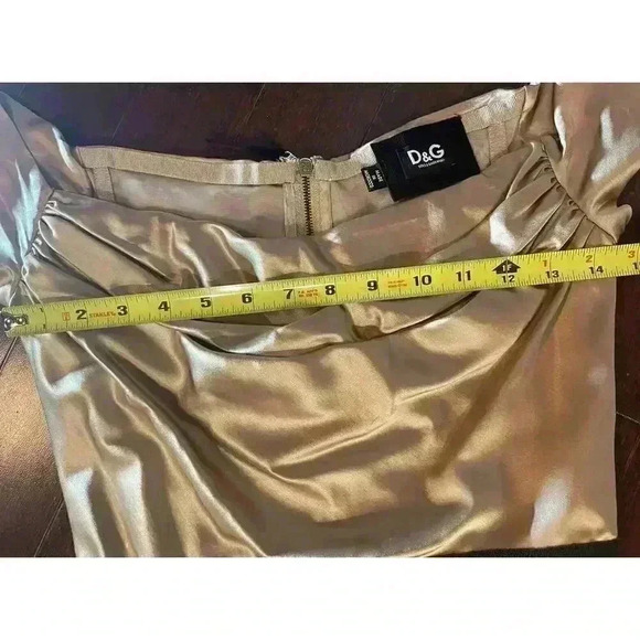 Dolce & Gabbana Off Shoulder Mini Dress 40 4 Small Silk Wool Cocktail Kardashian - Picture 6 of 12